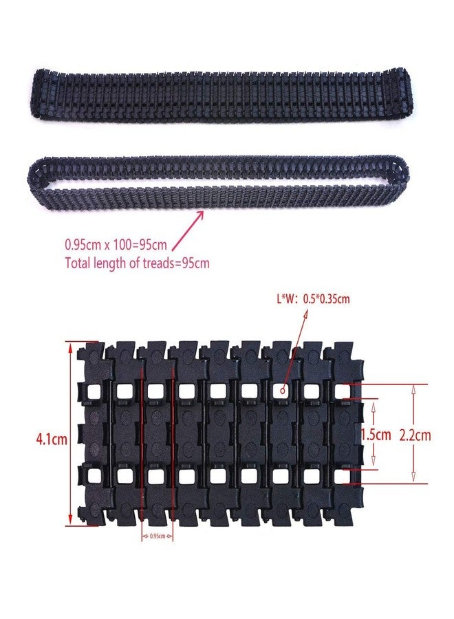 XiaoR GEEK قطعتان من سيارات الروبوت، 95 سم، مسارات دبابة زاحفة مع تروس لمشروع دبابة روبوت DIY للمراهقين والبالغين - لا تشمل عجلات التوجيه (مجموعة مسارات TH) - Image 4